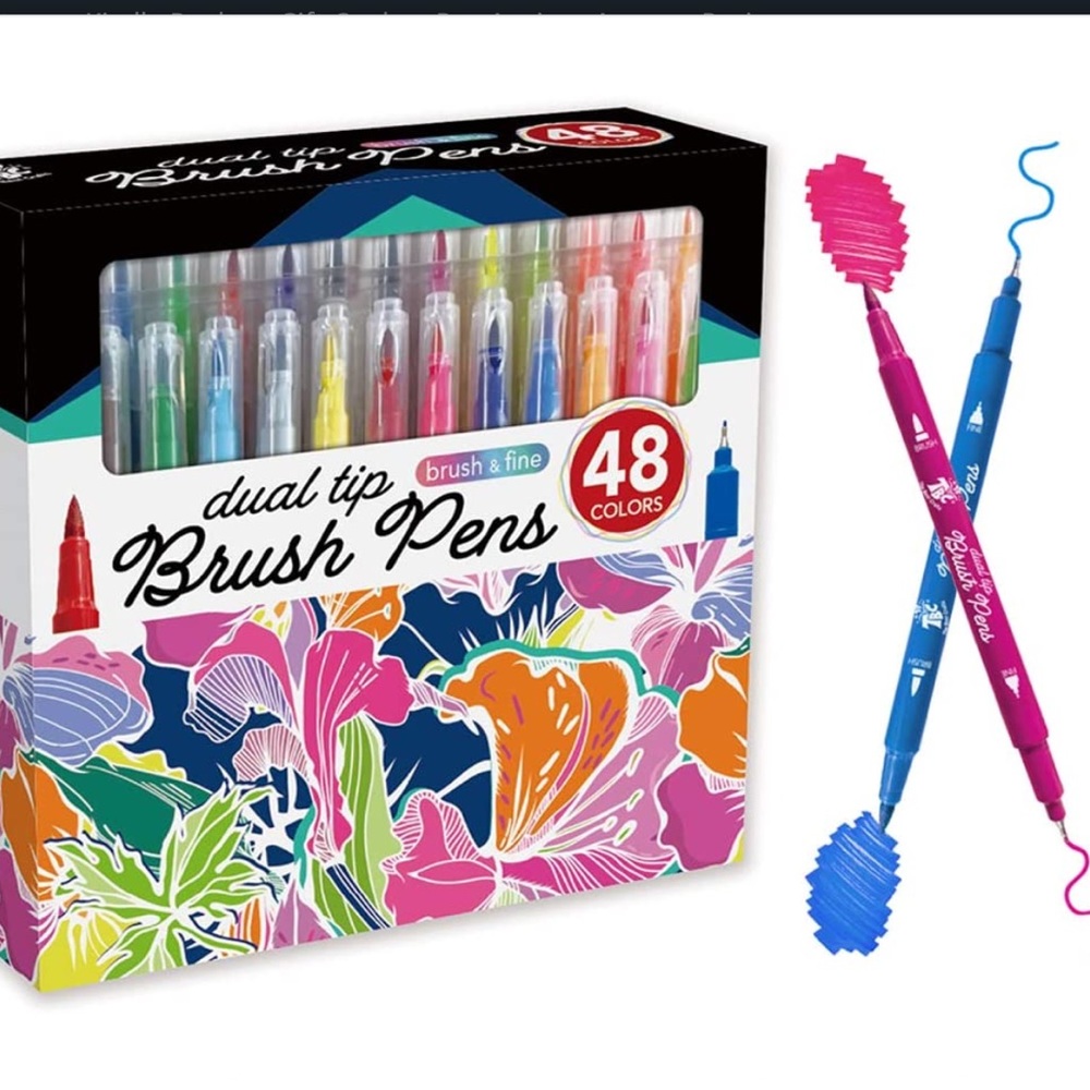 Dual Tip Brush Markers Pen 48pcs